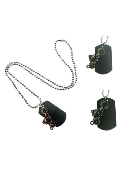 Stylish Motor Bike Dog Tag Pendant Combo By Menjewell